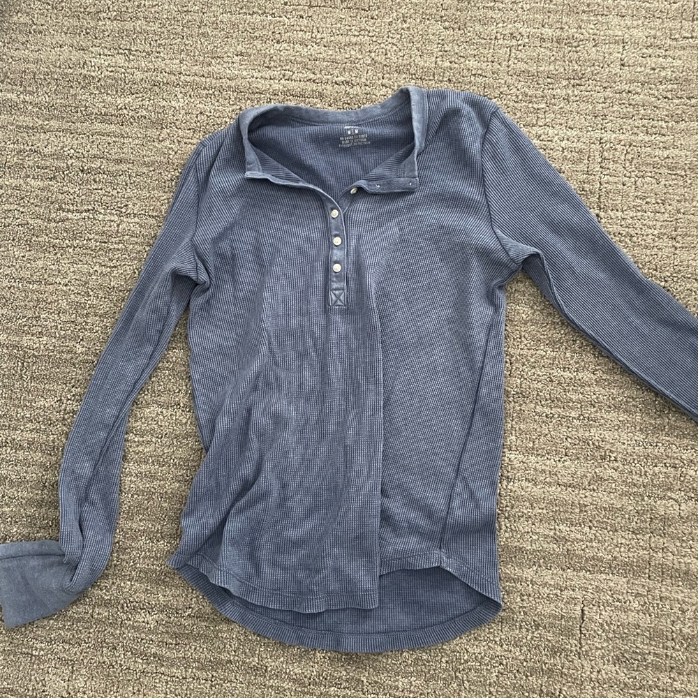Aerie flannel shirt in navy
